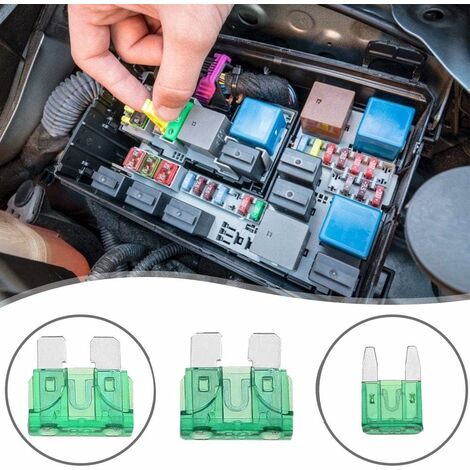 300 Pièces Fusibles de Voiture, Fusible de Lame, Fusible à Lame Standard, Mini Kit de Fusibles, Kit de Fusibles Standard Mini La Norme Professionnel Multicolore Fusible pour Voiture, Camion, Bateau