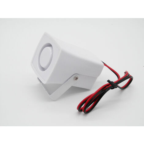 Alarme Filaire Électronique Sirène sans Fil Détecteur Mini Forte Corne pour Système d'Alarme de Sécurité pour Maison avec Support 110dB DC 12V (1/5)