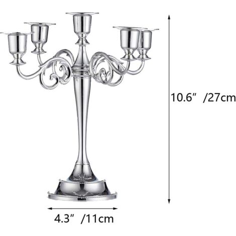 Lot De 4 Chandeliers Vintage En Métal Noir - Bougeoirs Pour Bougies Dîner, Décoration Salon/chambre, Avec Autocollant - 7