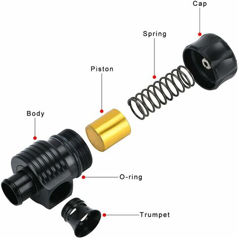 Kit Soupape De Dégazage (Blow Off Valve) Turbo En Aluminium - Universel Pour Voiture - 9