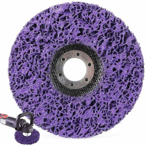 Disques de Nettoyage, Disques Pour Meuleuse d'Angle 125 mm Disque de Nettoyage Préliminaire Poly Strip Roue Disques pour Meuleuse d'Angle, 125X 22 mm(Violet)