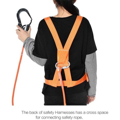 Kits de harnais de sécurité, harnais de sécurité antichute harnais pleine hauteur harnais de protection contre les chutes travail aérien protection contre les chutes harnais(Grande boucle 3 m)