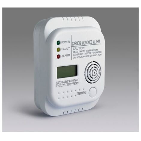 Détecteur Monoxyde Carbone 3 En 1 - Avec Température Et Humidité - Batterie 4 Ans