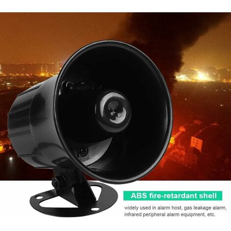 Sécurité Routière Alarme Voiture 12V 18 Tons Yctze - Haut-parleur Sirène 125dB Avec 2 LED Alarme Véhicules Spéciaux