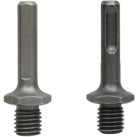 2 Pièces Adaptateur M14 Filetage Mâle à SDS Plus Femelle et triangle Femelle pour Meuleuse Perceuse Forage