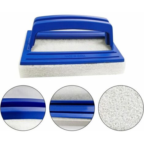 2 Brosses Nettoyage Piscine - Éponge Et Poils Nylon Pour Murs Et Sol