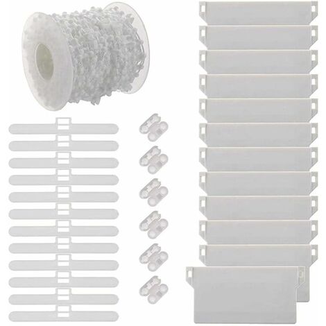 Kit de réparation de Stores verticaux, Accessoires pour store vertical, connecteurs de chaîne en plastique Connecteurs supérieurs Cintres de 89 mm Poids Lattes (1/5)