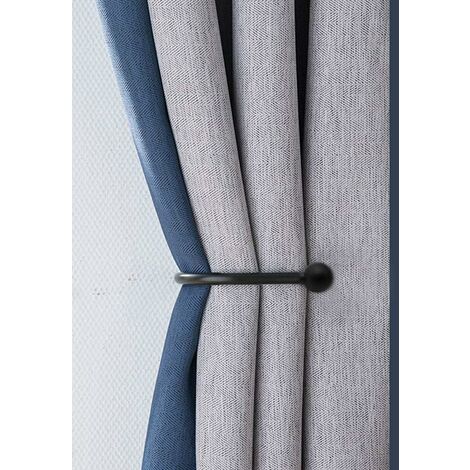 2 Pièces Retenues de Draperie de Rideau Crochets Décoratifs pour Fenêtre Embrasses à Rideaux Crochets de Retenue de Rideau en Métal pour Crochets de Rideaux Lourds et Légers Crochet - Noir