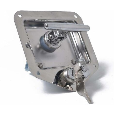 T Forme Acier Inoxydable Remorque RV Voyage Serrure Anti-vol Boîte À Outils Poignée Serrure de Porte pour Caravane Camion Camp Motorhome Patrol Car