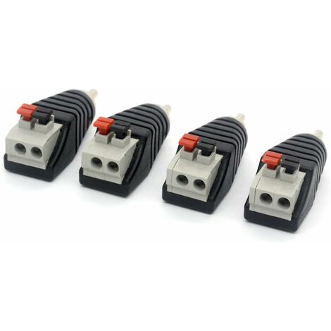 Connecteur D’alimentation RCA Mâle Vers Bornes à Vis – Pour Caméras De Surveillance, Audio, Vidéo Et Projets DIY - 11