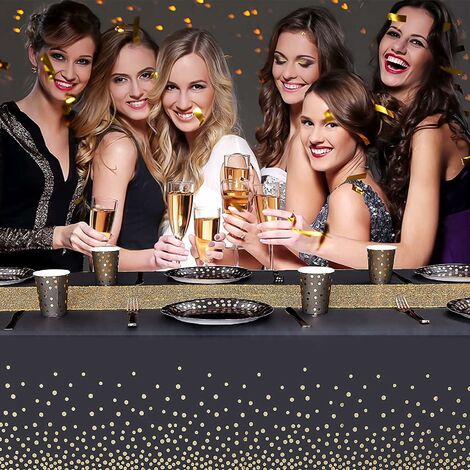 Lot De 3 Nappes Jetables 137 X 274 Cm Pour Table Rectangulaire De Fête