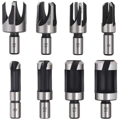 Lot De 6 Fraises à Chanfreiner 5 Flûtes 3-10mm - Outils De Menuiserie HSS Pour Bois Et Plastique