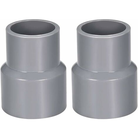 40mm X 32mm Réducteur Tuyau PVC Raccord Couplage Hub DWV Gris 2Pcs