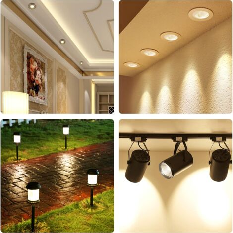 Ampoules LED MR11 GU4 3W Blanc Chaud 3000K - Lot De 4 - Remplacent Halogène 30W - Pour Spots Encastrables 12-24V