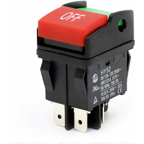 Interrupteur Magnétique Étanche IP54 Pour Perceuse - Bouton Poussoir - Neuf