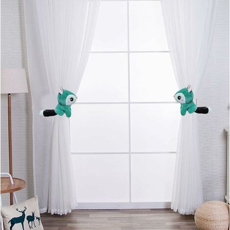Embrasses Rideau Licorne – Paire De Attaches Rideau En Peluche, 25 Cm, Mignon, Pour Chambre, Nursery, Salon - 7