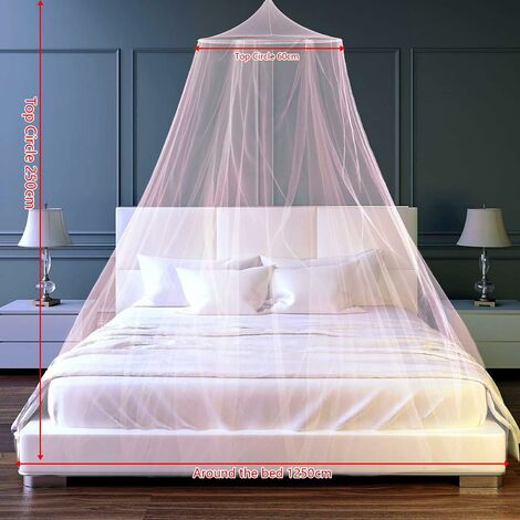 Moustiquaire De Lit Double En Forme De Dôme - Grande Ciel De Lit Anti-Moustiques Intérieur Extérieur