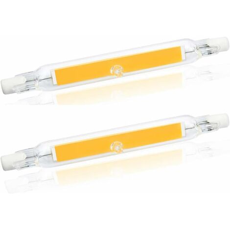5W R7S 78MM Ampoule LED de J78 COB filament, 500 lumens 360 degrés, ampoule halogène 30W 48W 50W équivalent, parfait pour maison, cuisine, pièce, balcon, bureau, etc (2pcs, Blanc Froid 6000K) [Classe (1/5)