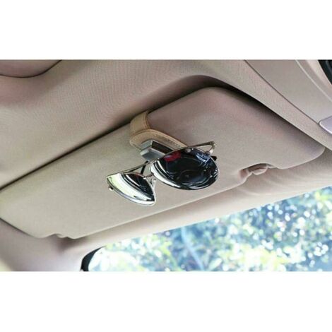 Support à Lunettes Pour Pare-soleil De Voiture - Clip Pratique Et Rangement Intégré Pour Cartes