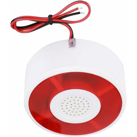 5 Voyants Lumineux Clignotants Avec Buzzer 12V AC/DC - Rouge, 22mm - Pour Alarme Ou Signalisation