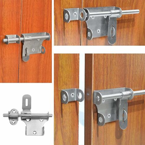 Lot De 5 Verrous Argentés Inox Uxcell - Porte, Cadenas, Loquet, 2,1 Pouces