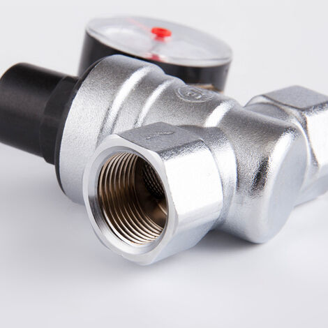 Réducteur De Pression Eau 3/4 Pouce Ajustable Avec Filtre Et Manomètre - Laiton Robuste