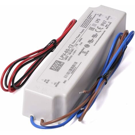 transformateur pour ruban LED - 12V 60W - IP67