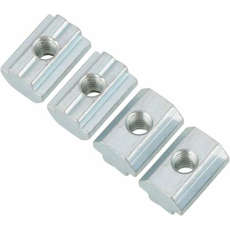 20pcs Écrou coulissant standard Écrou à glissière en T en acier au carbone galvanisé pour les accessoires de profilés en aluminium(T Nut Typ 40 M6)