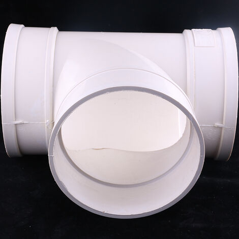 HG Power Connecteur de conduit de 10,2 cm, bride de tuyau droite en plastique de 100 mm pour tuyaux de conduit, chauffage, refroidissement, CVC, ventilation et climatisation, noir