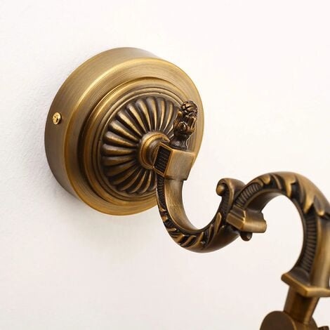 Lampe de Miroir Salle de Bain LED Vintage Appliques Éclairage de Salle de Bain Laiton IP44 Imperméable Éclairage pour Coiffeuse Lampes pour Miroir Cosmétique, lampe miroir européenne rétro，8W 630LM 40