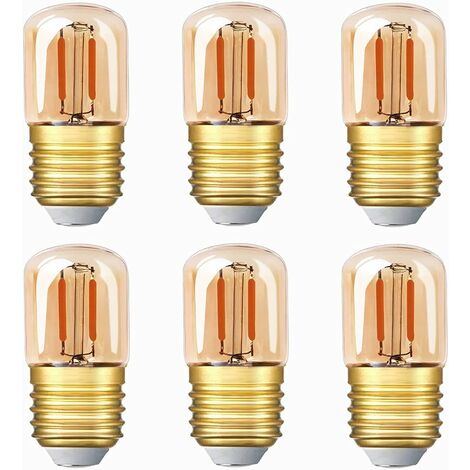 Mini ampoule LED tubulaire, 1W T28 Edison Ampoule à filament LED E27 Base à  vis 2200K