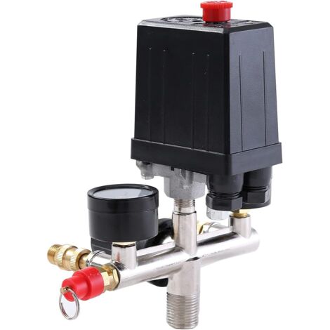Pressostat 4 Voies 220V Pour Compresseur D'Air – Interrupteur De Pression 0.6-0.8 MPa, Robuste & Fiable