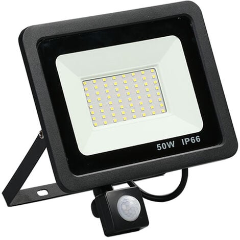 Projecteur extérieur LED,50W Lumière d'extérieure à détecteur de mouvement  6500K Spot LED Extérieur,IP66