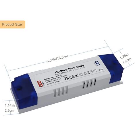 Transformateur LED étanche IP67 60W - Convertisseur 220V Vers 12V DC 5A, Pour Bandes LED, éclairage Extérieur