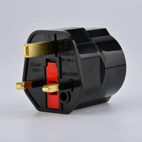 Incutex 5X Adaptateurs De Voyage UK, GB, Angleterre Schuko, 2