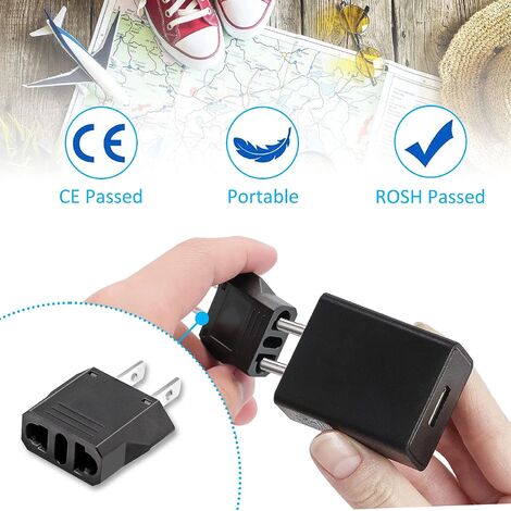5x Adaptateur de Voyage,adaptateur prise france vers usa,adaptateur prise usa,adaptateur usa,adaptateur prise canada,Adaptateur Prise Universelle Americaine/Chine/Japon/Canada/Mexique