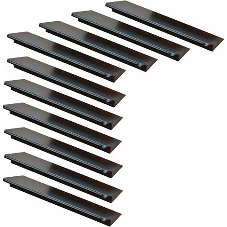 10x Boutons de portes Cuisine Armoire Porte Poignées Placard Tiroir Chambre Meubles Tirer Entraxe 64mm, Aluminium, avec des vis