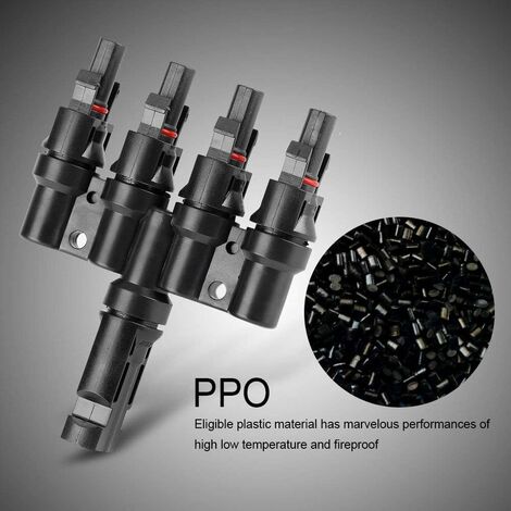 NUZAMAS Nouveau 1 Paire Panneau Solaire Câble T Branche