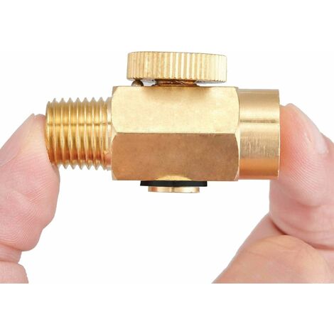 Mini Vanne à Bille En Laiton 3/8 NPT - Femelle à Mâle, Bleue, Pour Air, Eau, Vapeur, Huile - Pression 232 PSI