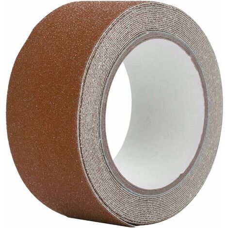 antidérapant Anti Skid Ruban adhésif pour Une étape d'escalier de Sol de sécurité Décoration 5 m  5 cm coloré en PVC Marron (1/5)