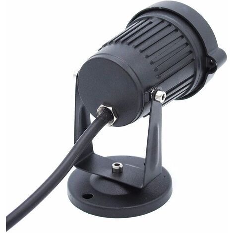Lot De 4 Spots LED COB 5W Orientables IP65 Pour Jardin - Blanc Chaud Ou Froid, Piquet Ou Fixation Murale