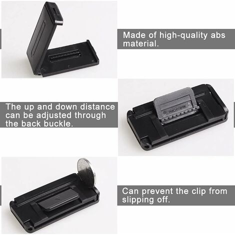 4 Pcs Clip Ceinture de Sécurité Ajustable en ABS Ajusteur Ceinture de Sécurité Durable Bloque Ceinture de Sécurité Universel pour Ceinture de Sécurité en Voiture Enfants Adultes - Noir