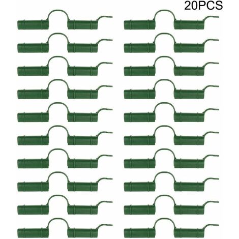 Tinor – Lot de 20 clips de fixation pour serre – Clips en polypropylène résistants – Pour tubes de serre – Protection contre le vent