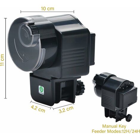 Distributeur Automatique De Nourriture Pour Poissons Axolotl - Minuterie Programmable 6 Repas, Capacité 140 Ml, Pour Aquarium
