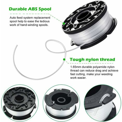 2pcs Tondeuse Rechange Bobine Cap& 2 Ressorts For Black & Decker 385022