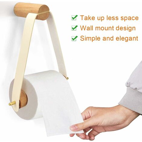 Porte Papier Toilette Bois Mural Support pour Rouleau de Papier Toilette Porte Rouleau en Bois 18CM20CM Porte Rouleau de Papier Toilette pour Salle de Bain, Cuisine, Dortoir, Hôtel