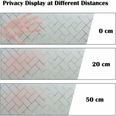 Film Fenêtre Vitre Anti Regard Film Electrostatique Anti-UV Autocollant Fenêtre Film pour Vitre Protection de La Vie Privée pour Fenêtre Maison Bureau Salle de Bain (45×300cm)
