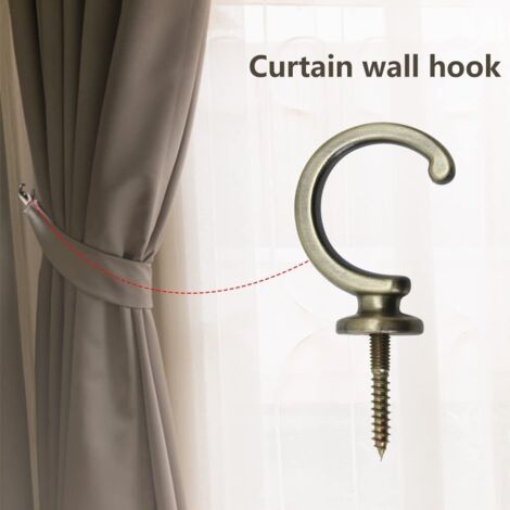 Paire D'Embrasses De Rideau En Forme De Paon - Alliage Multicolore, Style Vintage, Déco Murale