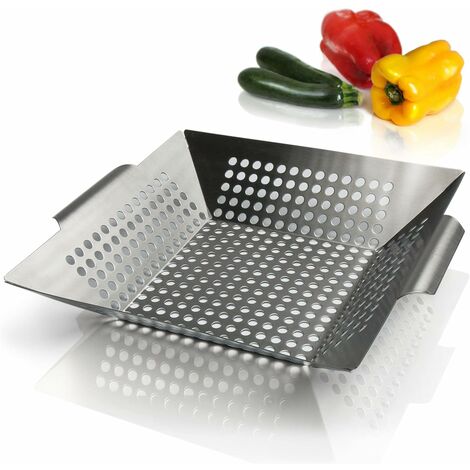 Paniers De Cuisson Pour Barbecue Wok En Acier Inoxydable, Panier De Gril Pour Légumes - Panier De Panier Barbecue Légumes