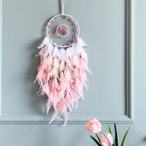 Décoration Murale Attrape-rêves Rose Clair, Cadeau Bohème Attrape-rêves Décoration Murale Attrape-rêves Rose Clair, Cadeau Bohème Attrape-rêves